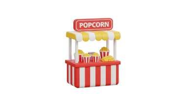 Retro Film Tiyatrosu Patlamış Mısır Standı Profesyonel Sinema Yemek Dükkanı 3 boyutlu Fotoğraf