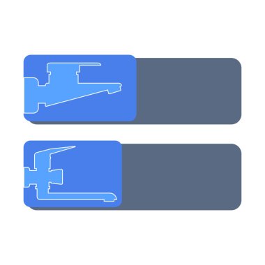 Vektör simgeleri, mutfak ve banyo için musluk logoları. Yazı tahtası, isim levhası ya da yazı için alanı olan başka bir tasarım ögesi. Çizgi çizme. Taslak vektör simgeleri.