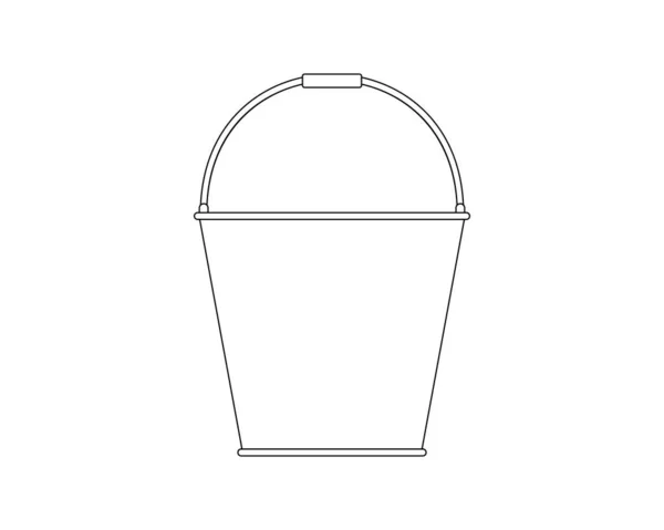 Icona Del Profilo Del Secchio Illustrazione Isolata Vettoriale Sfondo Bianco — Vettoriale Stock