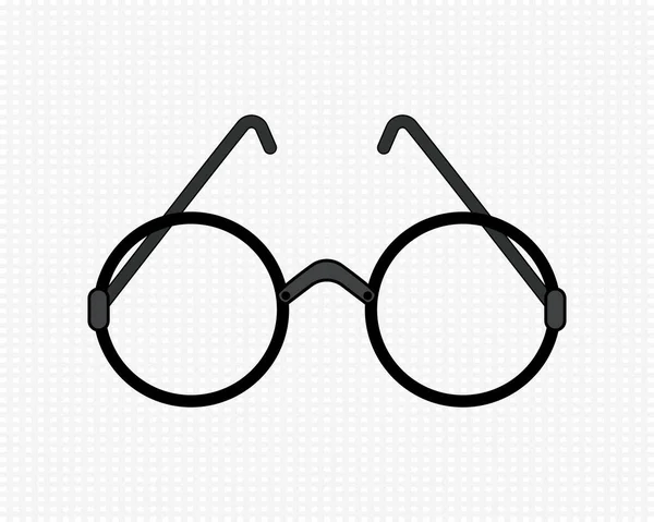 Okrągłe Okulary Przezroczystym Tle Okulary Okrągłe Okrągłą Ramą Ilustracja Wektora — Wektor stockowy