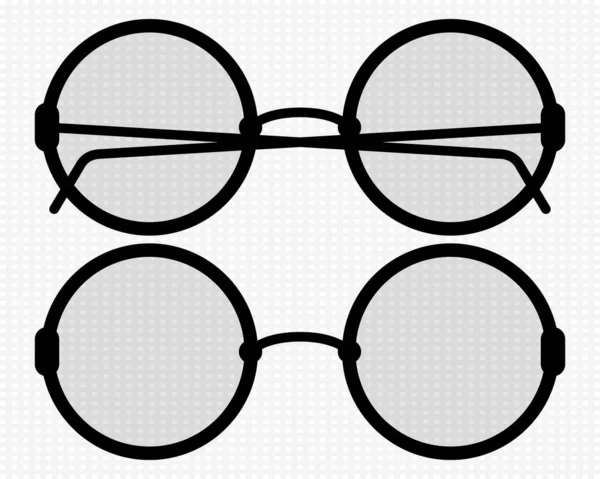 Gafas Con Lentes Redondas Transparentes Sobre Fondo Transparente Ilustración Vectorial — Archivo Imágenes Vectoriales