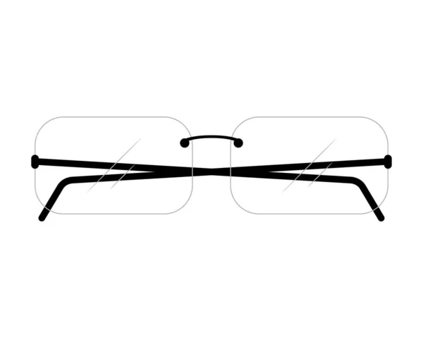 Gafas Sin Montura Para Hombre Con Lentes Transparentes Ilustración Vectorial — Vector de stock