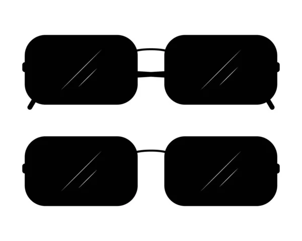 Silhuett Mens Rimlösa Glasögon Vektor Illustration Transparent Bakgrund — Stock vektor