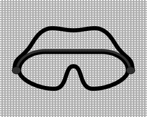 Schutzbrillen Vektor Symbol Die Sportbrille Ist Ein Isoliertes Symbol Illustration — Stockvektor