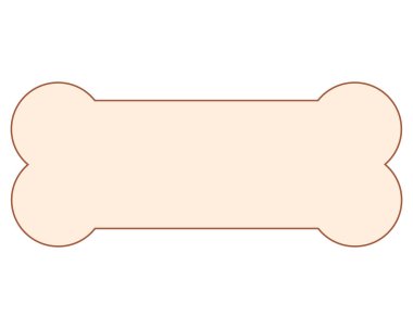 Büyük pembe geniş kemik. Temiz beyaz arkaplanda vektör ortamı.