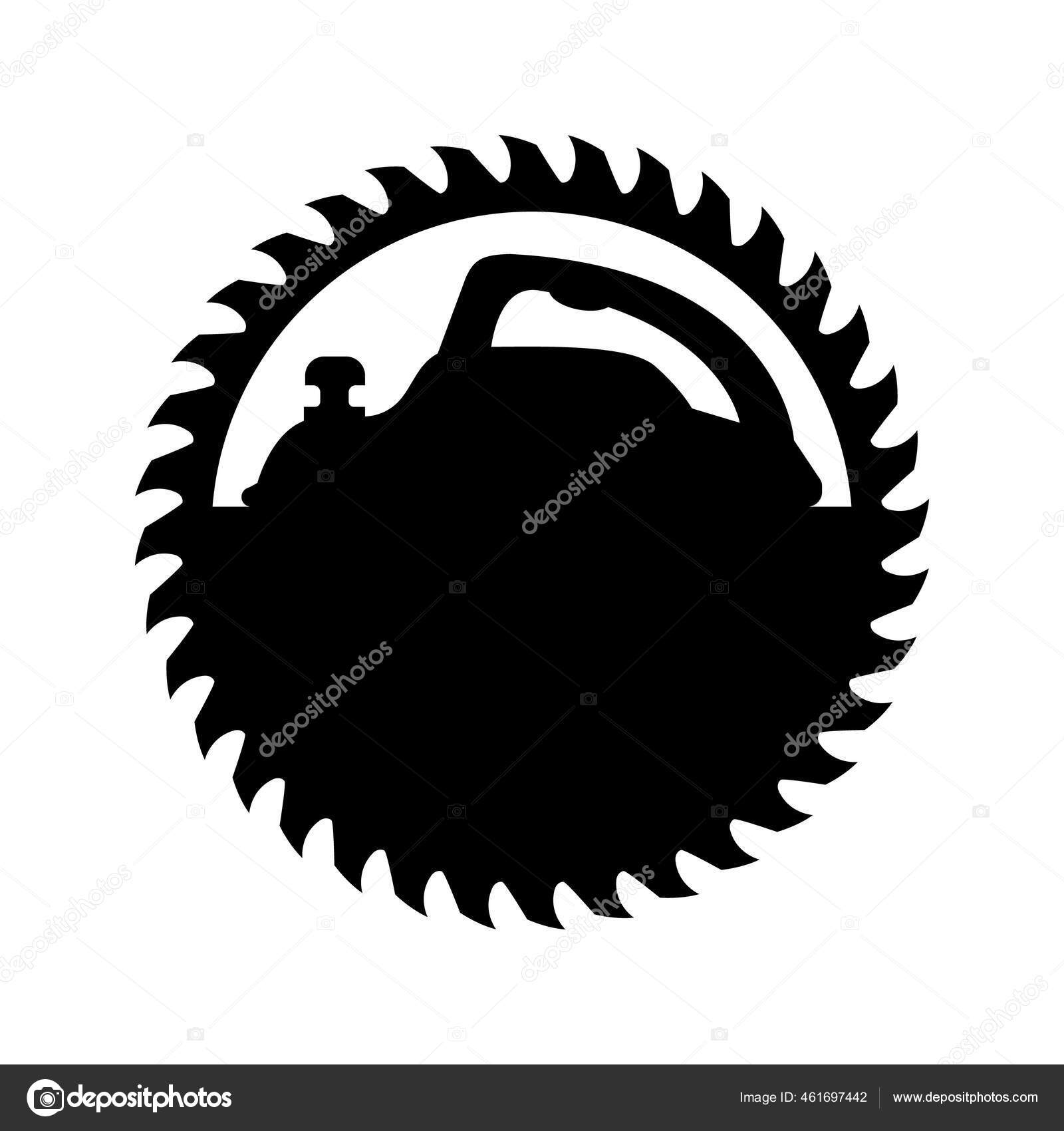 Woodworking Logo Electric Planer Circular Saw Blade Wood Black Silhouette Stock Vector Royalty Free Vector Image By C Simvolist 461697442