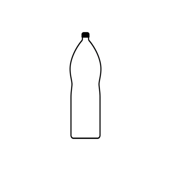 Plastikowe Butelki Cienki Zarys Ikona Liniowa Klip Rysunek Wektor Izolowane — Wektor stockowy