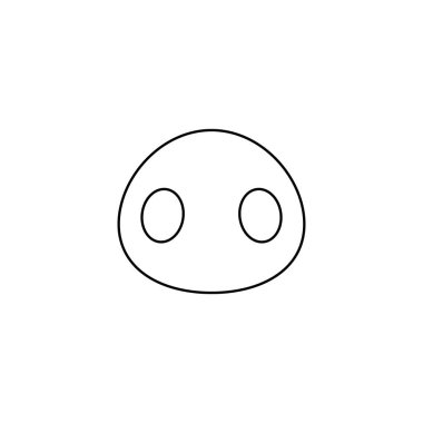 Çizgi ve domuz burnu çizgisi. Simge ve logo. Vektör karikatür çizimi. Beyaz arkaplanda tırman ve çizim yap.  