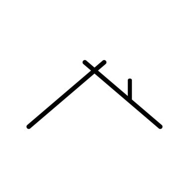 Çatı evi simgesi logo tasarım şablonu. Vektör dağılımı ve çizim. İzole edilmiş basit resimleme.
