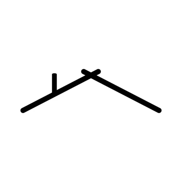 Шаблон Дизайну Логотипу Будинку Даху Векторний Кліпарт Малюнок Ізольовані Прості — стоковий вектор