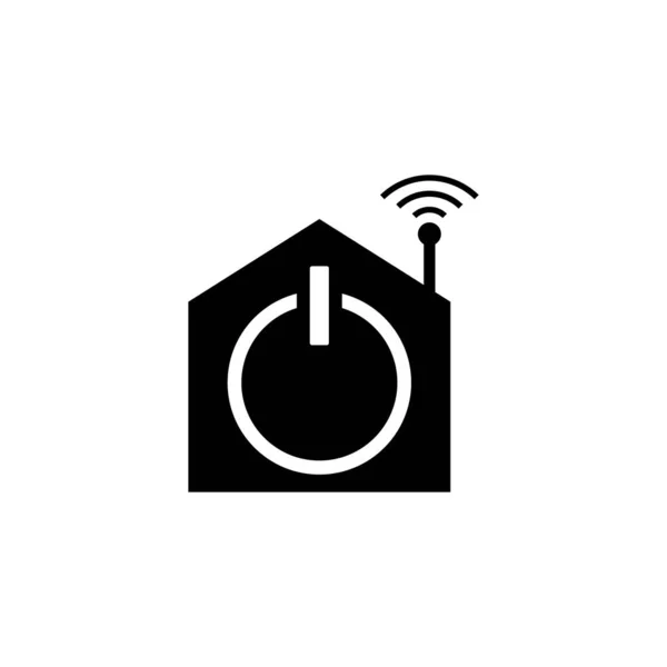 Smart Home Logo Und Icon Template Design Mit Wifi Antenne — Stockvektor