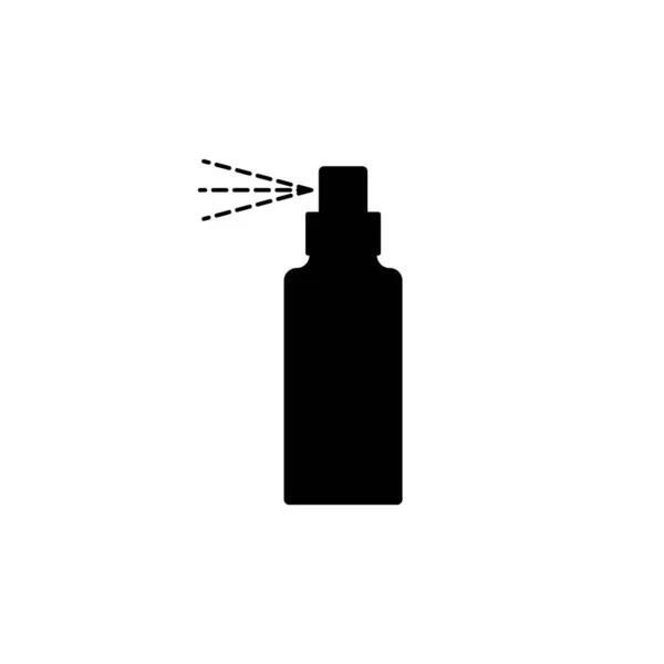 Icono Spray Botella Silueta Vectorial Sobre Fondo Blanco — Vector de stock