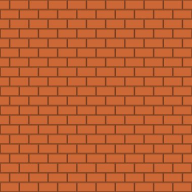 Kahverengi tuğla duvar arka planı. Kusursuz tekrarlama kalıbı. Vektör illüstrasyonu.