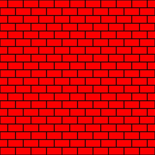 Red Black Brick Wall Background Seamless Repeating Pattern Vector Illustration — Stock Vector