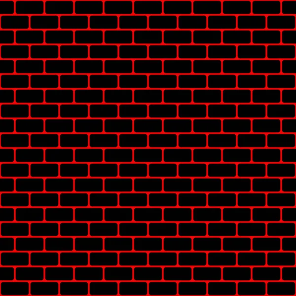 Czarne Czerwone Ceglane Tło Ściany Płynny Powtarzający Się Wzór Ilustracja — Wektor stockowy