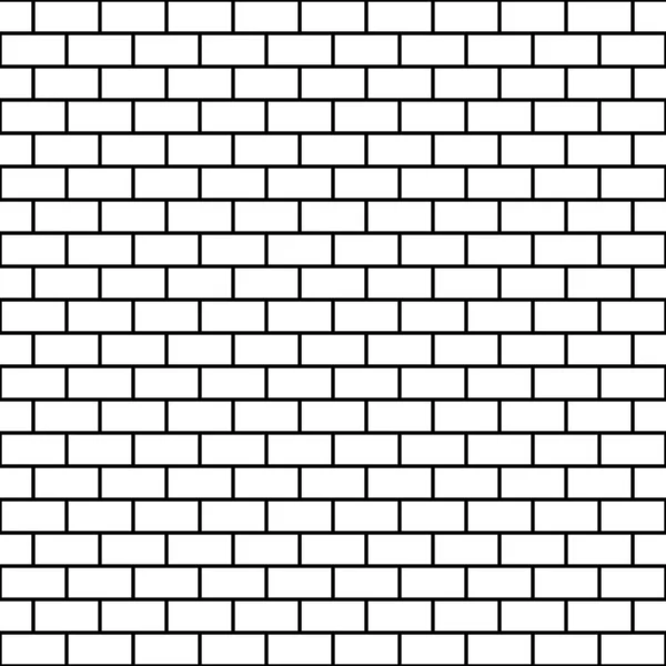 Mur Brique Blanche Noire Modèle Répétition Sans Couture Illustration Vectorielle — Image vectorielle