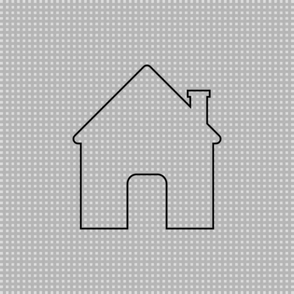 Ikona Domu Przezroczysta Wektorowy Symbol Przezroczystego Domu Liniowy Zarys Ilustracji — Wektor stockowy