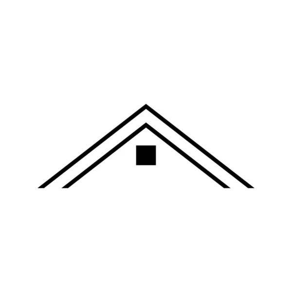 Logo Toit Symbole Vectoriel Abstrait Illustration Sur Fond Blanc — Image vectorielle