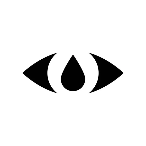 Значок Вектора Падения Глаз Изолированная Иллюстрация — стоковый вектор