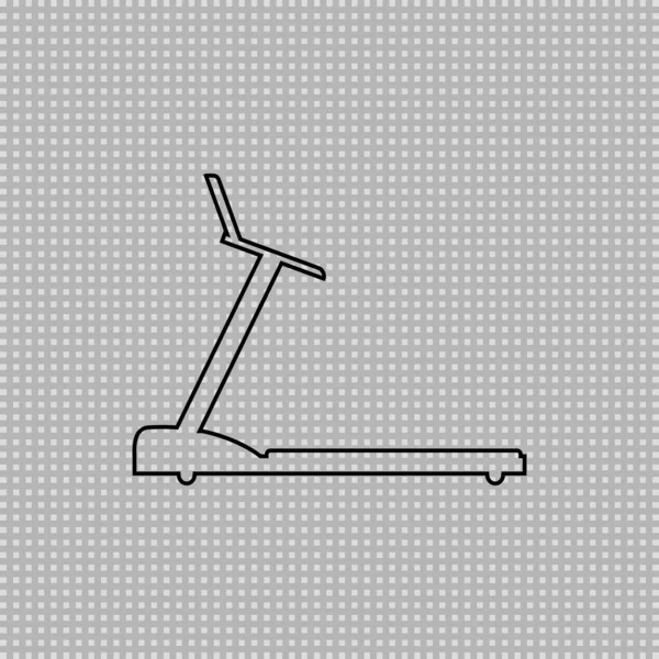 Koşu Bandı Şeffaf Simgesi Çalışan Makine Yürüyen Daire Simgesi Vektör — Stok Vektör
