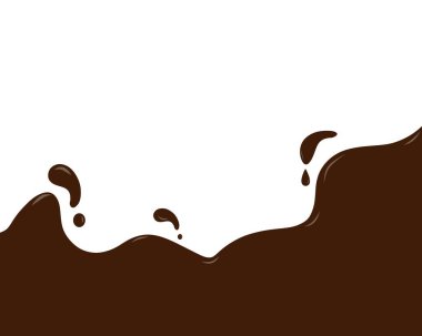 Dalgalı çikolata arka planı. Çikolata damlası. Dalgalı arka plan kavramı. Erimiş kahverengi arkaplan. 