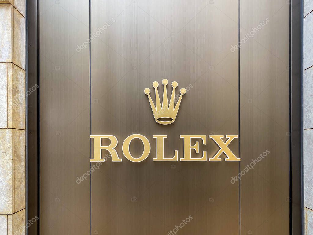 Tokyo, Japan - 23 November 2019: Rolex store sign at Ginza district in Tokyo, Japan. High quality photo
