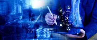 Çalışan konsepti için maaş. Entegre dijital iletişim ve finansal planlama araçları ile verimli maaş yönetim sistemi, iş operasyonlarını geliştirmek. Değil ai