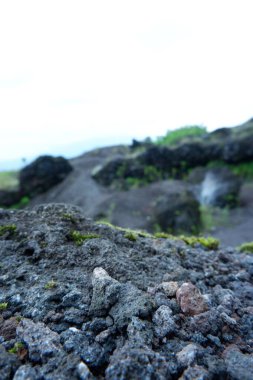 Lanzarote 'deki volkanik manzara, kanarya adaları