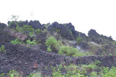 Hawaii 'nin ortasında volkan lavı.