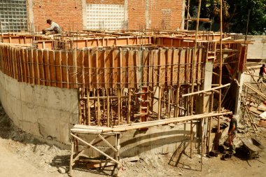 İnşaat alanı, inşaat alanı, yapı iskelesi, inşaat.