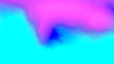 Yaratıcı projeler için dinamik bir modern arkaplan oluşturan eflatun ve cyan renklerin canlı soyut akışı