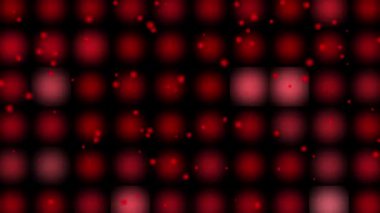 Dinamik kırmızı parçacık ızgarası, karanlık bir arkaplanda canlı bir şekilde parlıyor.