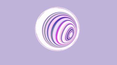 Canlı küre döner, pastel renkler hipnoz edici bir şekilde hareket eder.