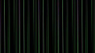 Yeşil ve beyaz çizgiler hareket halinde dijital veri akışı oluşturur