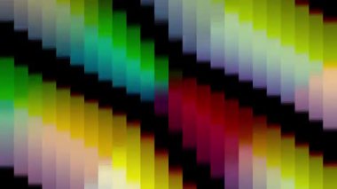 Dinamik bir soyut animasyonda canlı pikselli çizgiler üst üste geliyor