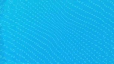 Hareketli mavi eğimli noktalar dinamik soyut bir şablon içinde hareket ediyor