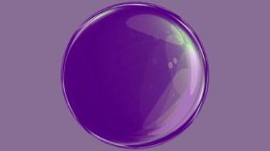 Soyut mor küre dinamik olarak parıldıyor, teknoloji tasarımı için mükemmel.