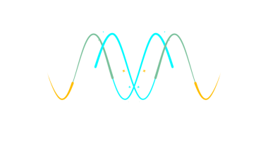 Renkli kıvrımları ve siyah kıvılcımları olan canlı dalga biçimi