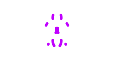 Siyah arkaplanda canlı mor el izi sanatı