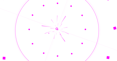 Geometrik şekilleri ve çizgileri olan canlı mor soyut tasarım