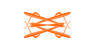 Siyah arkaplanda canlı turuncu soyut tasarım