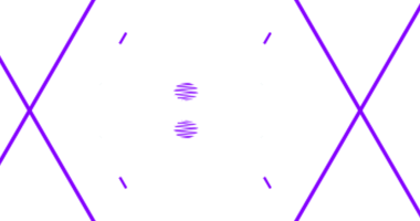 Siyah arkaplanda canlı mor geometrik desen