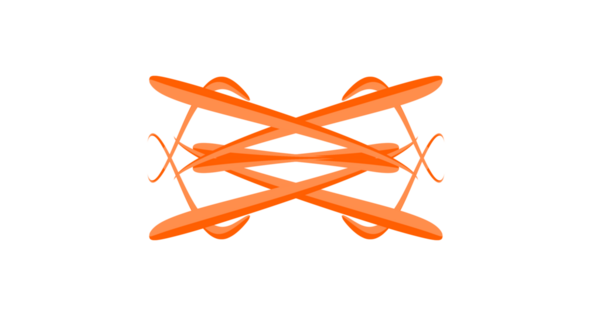 Siyah arkaplanda canlı turuncu soyut tasarım