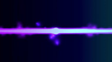 Karanlık uzayda canlı mor ve mavi ışık huzmesi