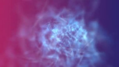 Pembe arkaplanda canlı mavi ışık formları