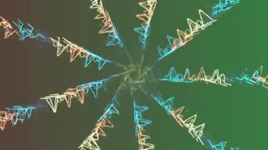 Koyu arkaplanda canlı çok renkli ışık deseni