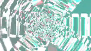 Dinamik ışık efektli canlı geometrik tünel