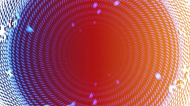 Değişken renkleri ve ışık efektleri olan canlı dairesel desen
