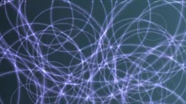 Koyu arkaplanda parlayan mavi neon çizgiler