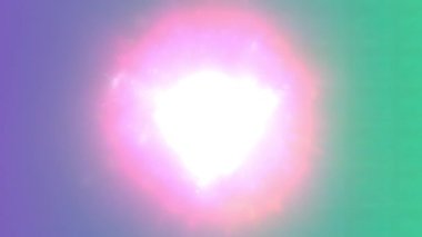 Pembe mor ve yeşil eğimli parlak ışık patlaması